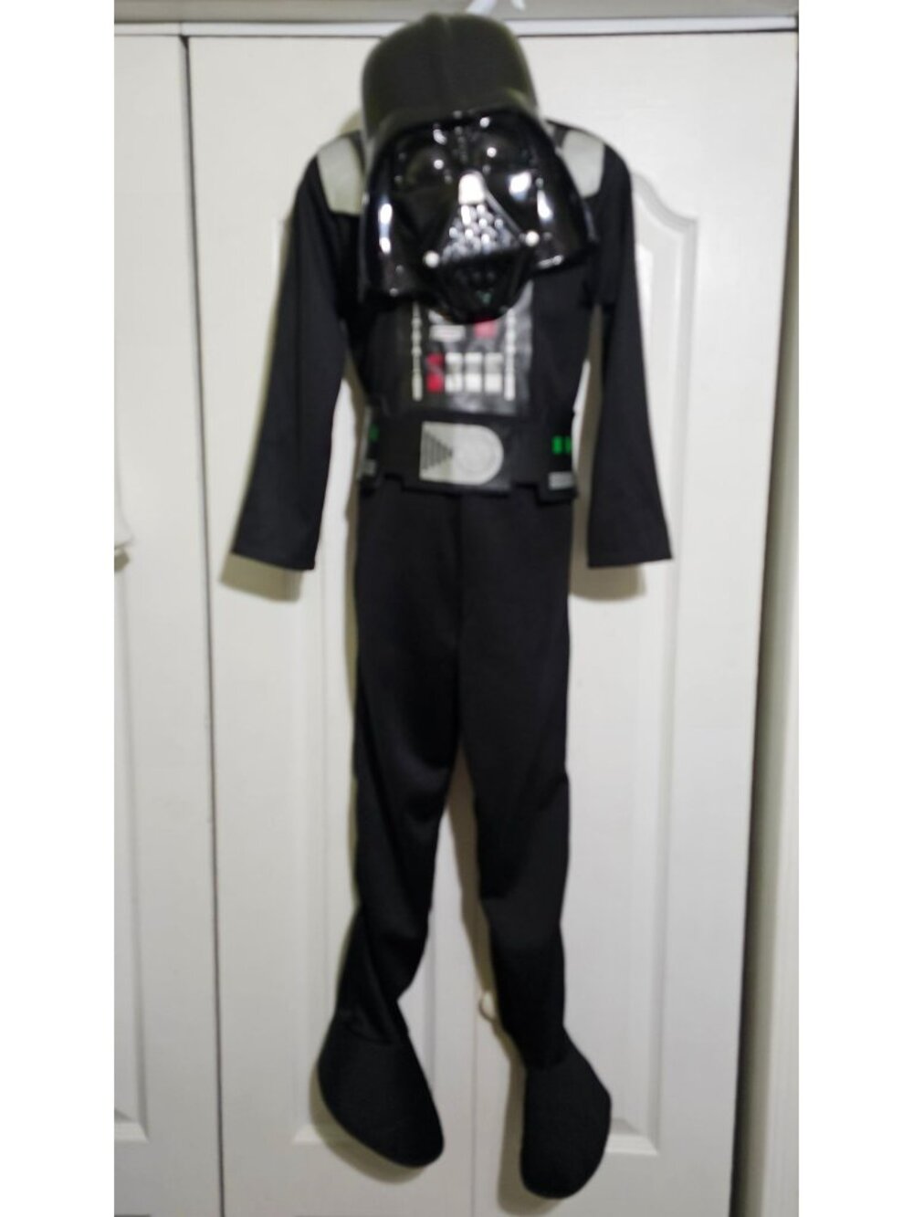 Darth Vader Costume Boys 6-7 Star Wars Rubie's Jumpsuit Mask Belt Treat Basket